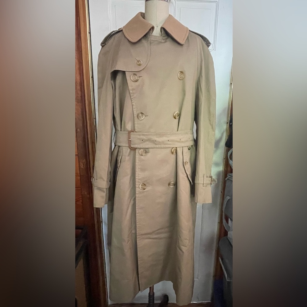 Burberry Tan Trench Coat with Wool Insert